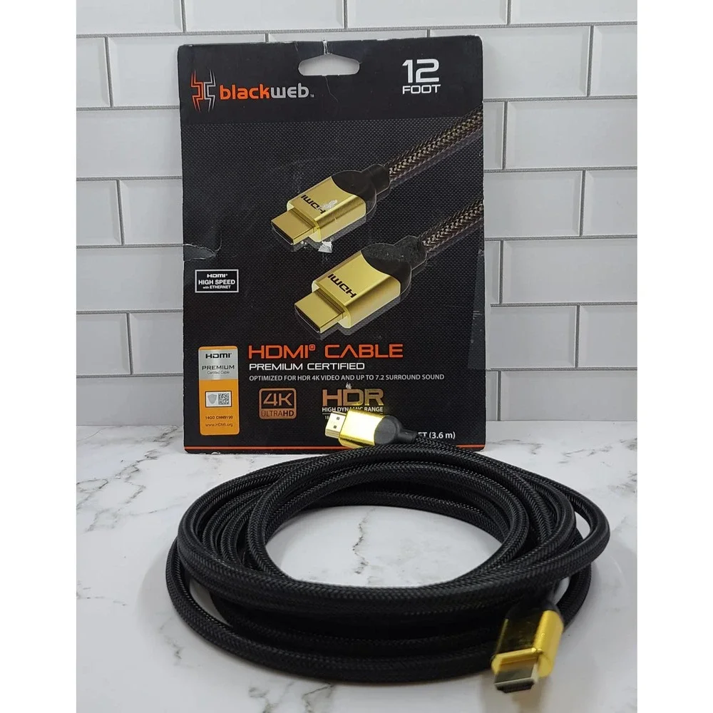 Blackweb 12 Foot HDMI Cable Premium Certified